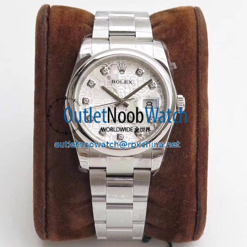 Replica Rolex Datejust 36MM 116234 DJ Stainless Steel 904L Silver Anniversary Jubilee Dial Swiss 3135