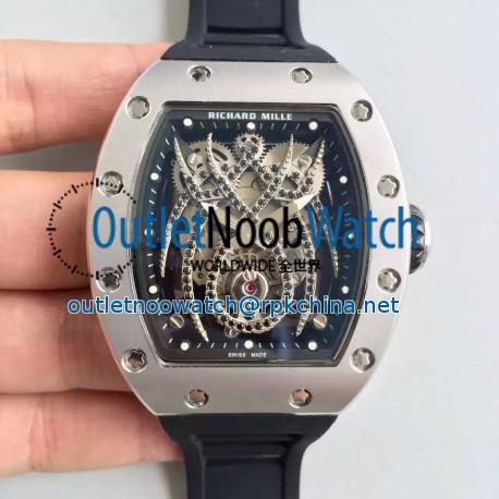 Replica Richard Mille 19-01 SF PVD / Stainless Steel Diamond Spyder Dial M6T51