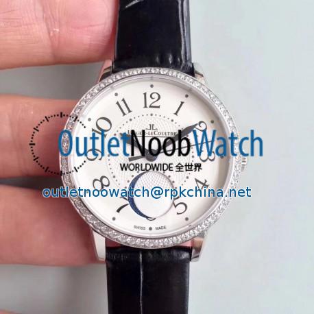 Replica Jaeger-LeCoultre Rendez-Vous Moon Medium 3578420 N Stainless Steel & Diamonds White Dial Swiss 935A