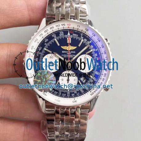 Replica Breitling Navitimer 01 AB012012/BB01/447A JF Stainless Steel Blue Dial Swiss 7750