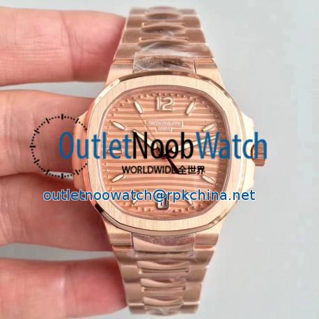 Replica Patek Philippe Ladies Nautilus 7118/1200R PF Rose Gold Rose Gold Dial Swiss 324SC