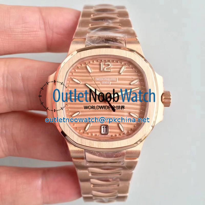 Replica Patek Philippe Ladies Nautilus 7118/1200R PF Rose Gold Rose Gold Dial Swiss 324SC