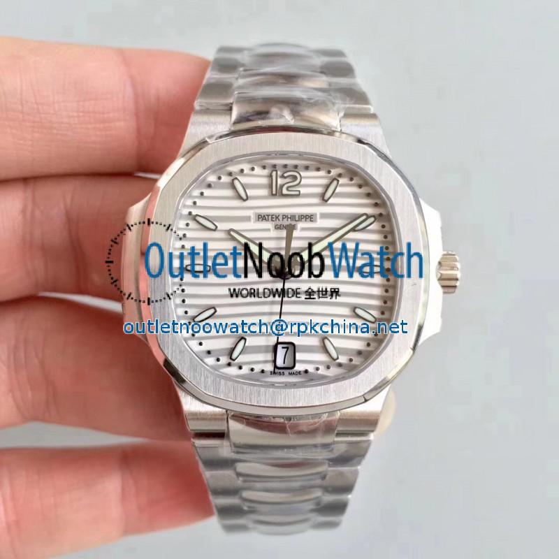 Replica Patek Philippe Nautilus Ladies 7118/1A-010 PF Stainless Steel White Dial Swiss 324SC