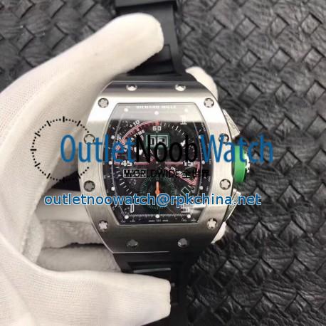 Replica Richard Mille RM011-01 R Mancini Flyback Chronograph KV Titanium Black Skeleton Dial Swiss 7750