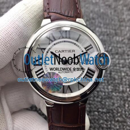 Replica Ballon Bleu De Cartier 42MM W6901351 AJ Stainless Steel Silver Dial Swiss 2824-2