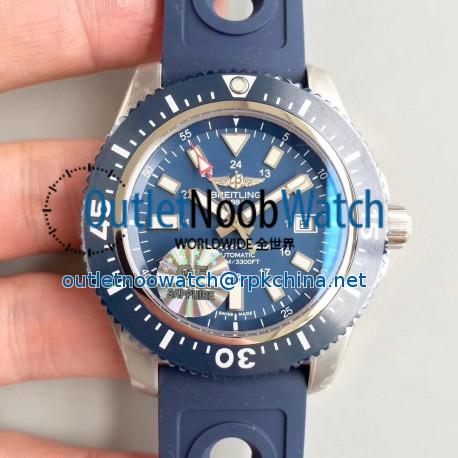 Replica Breitling Superocean II 44MM A17392D8/C910/228S/A20SS.1 GF Stainless Steel Blue Dial Swiss 2824-2