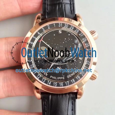 Replica Patek Philippe Grand Complications Sky Moon Celestial 6102R-001 N Rose Gold Black Dial Swiss 240 LU CL C