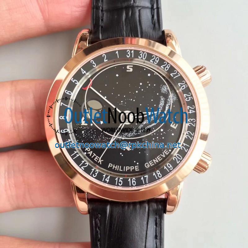 Replica Patek Philippe Grand Complications Sky Moon Celestial 6102R-001 N Rose Gold Black Dial Swiss 240 LU CL C