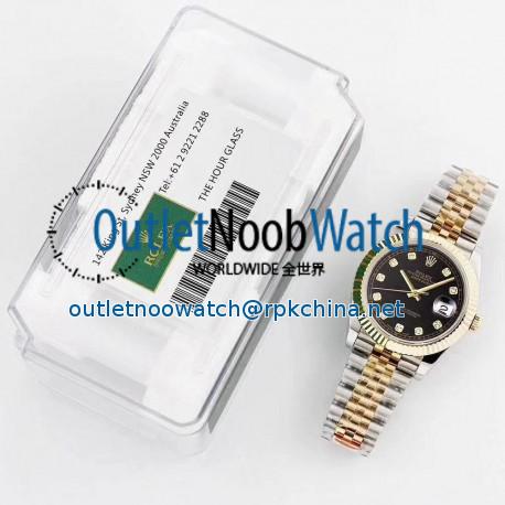 Replica Rolex Datejust II 116333 41MM GM Stainless Steel & Yellow Gold Black Dial Swiss 3235