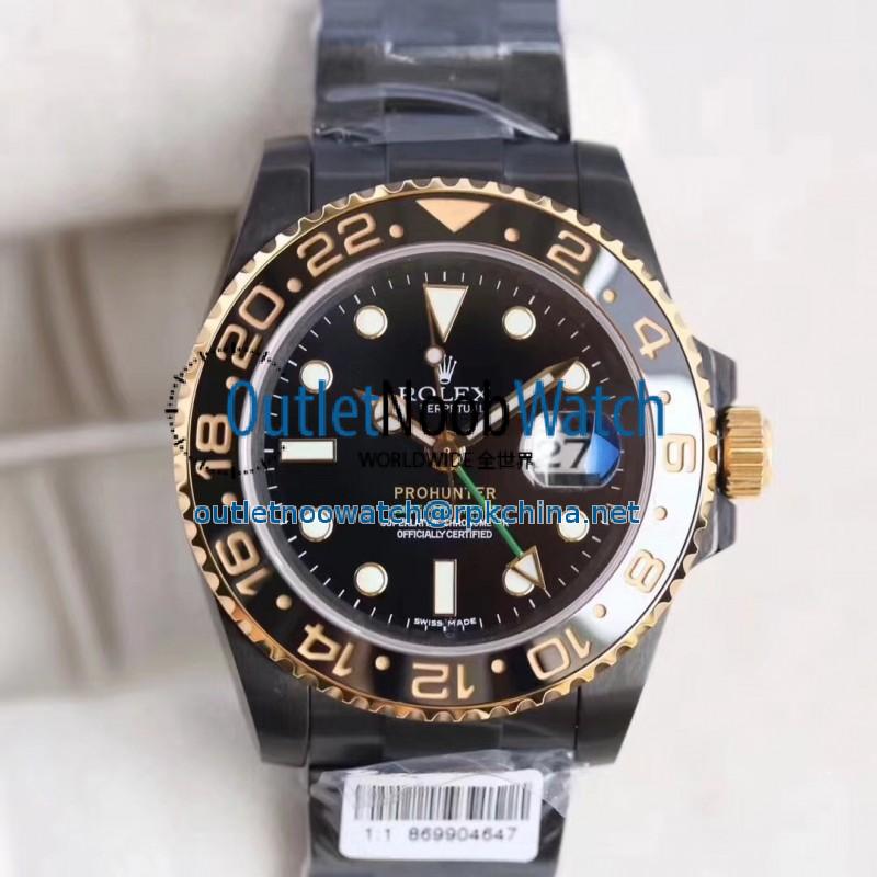 Replica Rolex GMT-Master II Prohunter 116713LN BP PVD Black Dial Swiss 2836-2