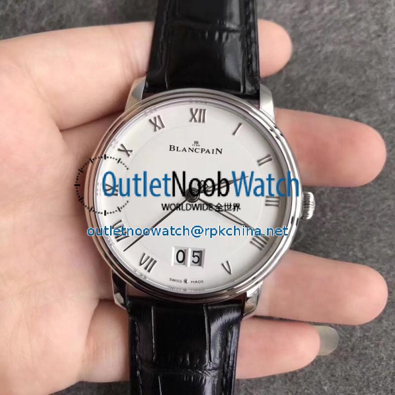 Blancpain Villeret Grande Date 6669-1127-55B HG V2 Stainless Steel White Dial Swiss 6950