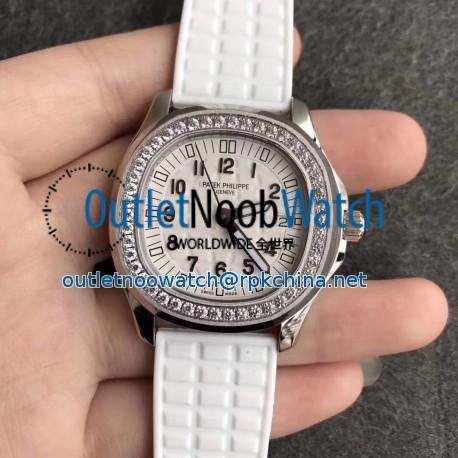 Replica Patek Philippe Aquanaut Luce Ladies 5067A-024 N Stainless Steel & Diamonds White Dial Swiss E23-250SC