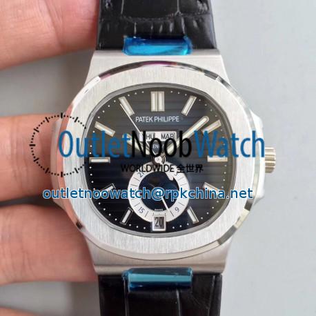 Replica Patek Philippe Nautilus Annual Calendar Moonphase 5726A KM V2 Stainless Steel Blue Dial Swiss 324 S QA LU 24H/303