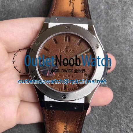 Replica Hublot Classic Fusion Berluti Scritto 511.TX.050T.VR.BER16 SR V2 Stainless Steel Brown Leather Dial Swiss HUB1100