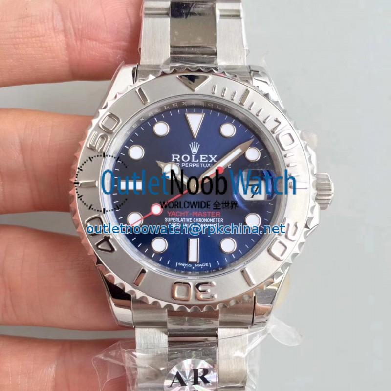 Replica Rolex Yacht-Master 37 268622 AR Stainless Steel 904L Blue Dial Swiss 2824-2