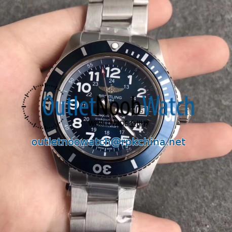 Replica Breitling Superocean II 44MM A17392D8/C910-162A GF Stainless Steel Blue Dial Swiss 2824-2