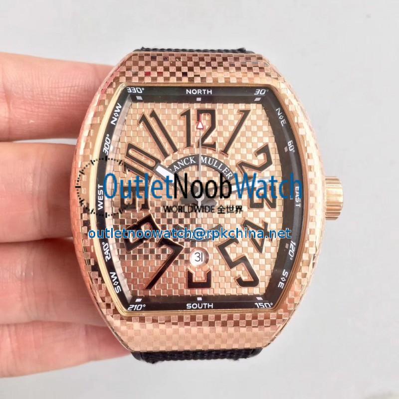 Replica Franck Muller Vanguard V45 ABF Rose Gold Rose Gold Dial Swiss 2824-2