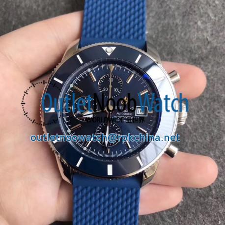 Replica Breitling Superocean Heritage II Chronograph 46 A1331216 N Stainless Steel Blue Dial Swiss 7750