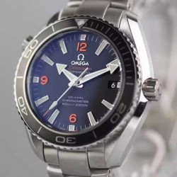 Replica Omega Seamaster Planet Ocean 42MM Stainless Steel Black Dial Swiss 8500