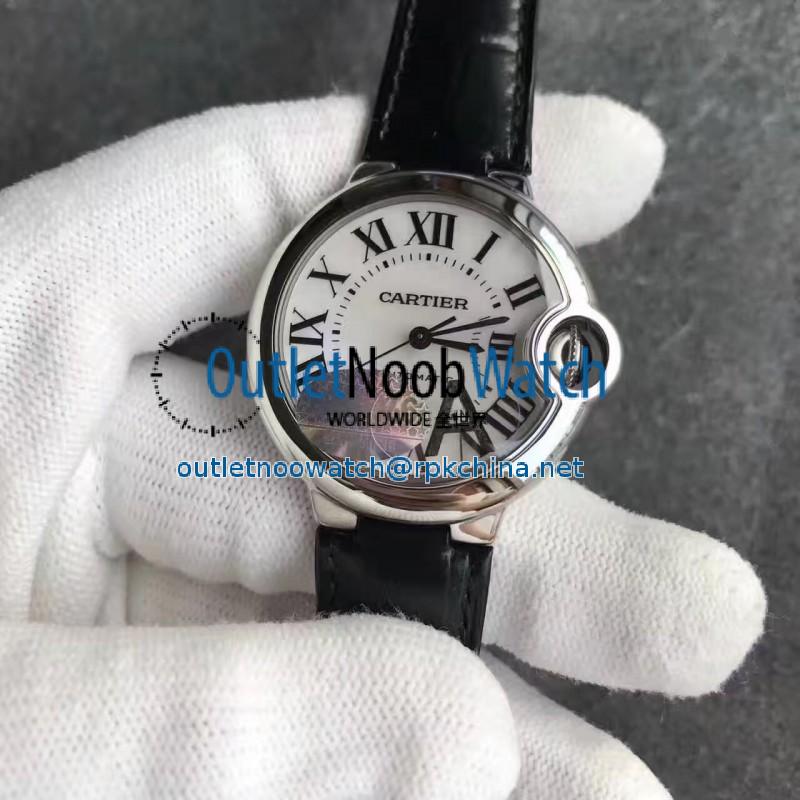 Replica Ballon Bleu De Cartier Ladies 33MM W6920085 V6 Stainless Steel White Dial Swiss 2824-2