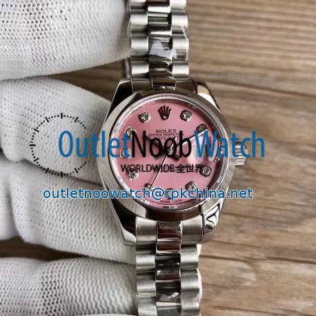 Replica Rolex Lady Datejust 28 279160 28MM WF Stainless Steel Pink Mother Of Pearl Dial Swiss 2671