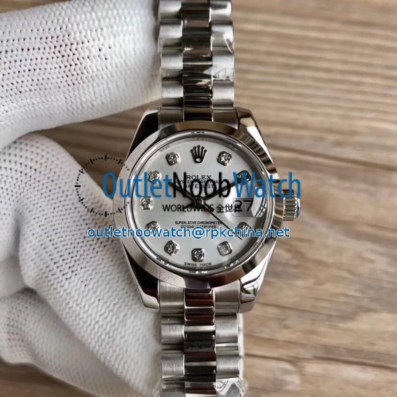 Replica Rolex Lady Datejust 28 279166 28MM WF Stainless Steel Silver Dial Swiss 2671