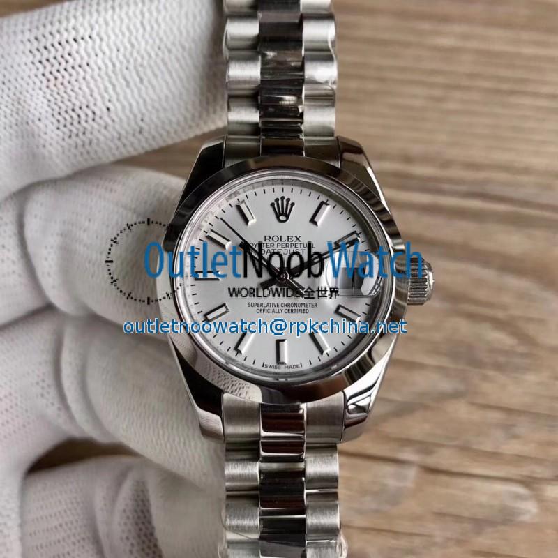 Replica Rolex Lady Datejust 28 279160 28MM WF Stainless Steel Silver Dial Swiss 2671