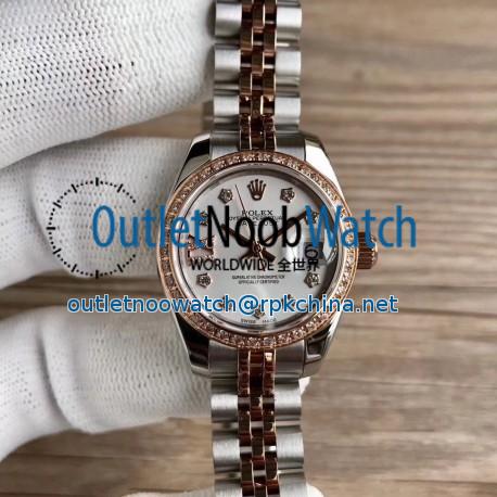 Replica Rolex Lady Datejust 28 279381RBR 28MM WF Stainless Steel & Rose Gold Mother Of Pearl Dial Swiss 2671