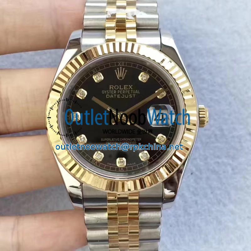 Replica Rolex Datejust II 126333 41MM N Stainless Steel & Yellow Gold Black Dial Swiss 2836-2