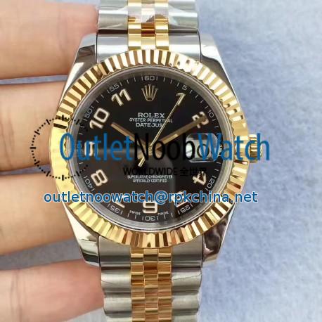 Replica Rolex Datejust II 126333 41MM N Stainless Steel & Yellow Gold Black Dial Swiss 2836-2