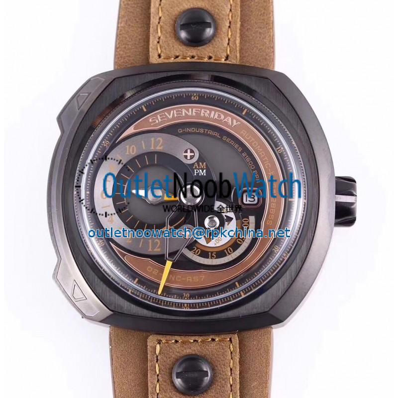 Replica SevenFriday Q2/03 N PVD Brown Dial Miyota 8215