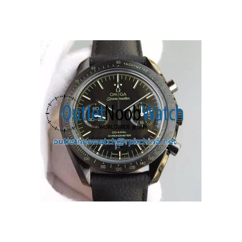 Replica Omega Speedmaster Professional Moonwatch Chronograph PVD Black Dial Swiss 9300