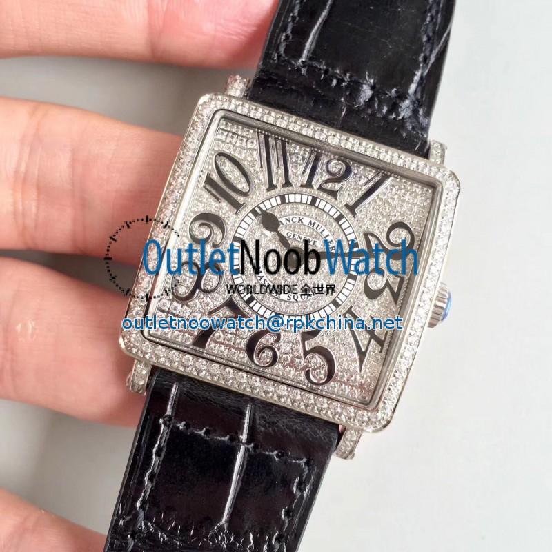 Replica Franck Muller Master Square Ladies 6002 M QZ D GF Stainless Steel & Diamonds Diamond Dial Swiss Quartz