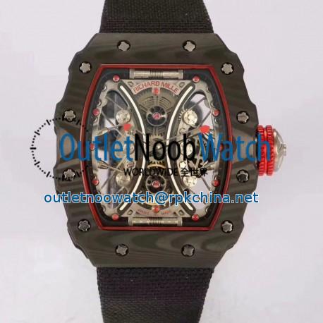 Replica Richard Mille RM53-01 Tourbillon Pablo Mac Donough KV Forged Carbon Skeleton Red Dial M9015