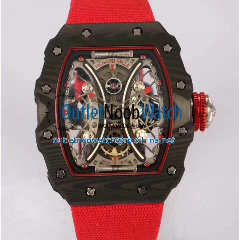 Replica Richard Mille RM53-01 Tourbillon Pablo Mac Donough KV Forged Carbon Skeleton Red Dial M9015