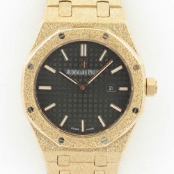 Replica Audemars Piguet Royal Oak Frosted Gold Quartz 33MM 67653 OM Rose Gold Black Dial Swiss 3132