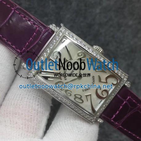 Replica Franck Muller Ladies Long Island 1952 952 QZ D GF Stainless Steel & Diamonds Silver Dial Swiss Quartz