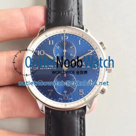 Replica IWC Portugieser Chronograph Laureus Sport for Good Foundation IW371432 ZF Stainless Steel Blue Dial Swiss 7750