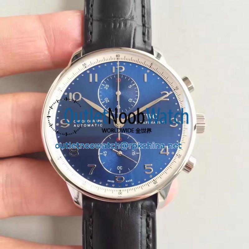 Replica IWC Portugieser Chronograph Laureus Sport for Good Foundation IW371432 ZF Stainless Steel Blue Dial Swiss 7750