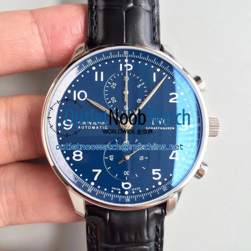 Replica IWC Portugieser Chronograph Edition 150 Years IW371601 YL Stainless Steel Blue Dial Swiss 69355