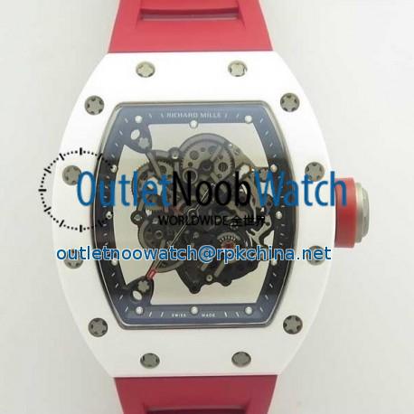 Replica Richard Mille RM055 KV V2 White Ceramic Skeleton Dial M8215