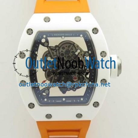 Replica Richard Mille RM055 KV V2 White Ceramic Skeleton Dial M8215