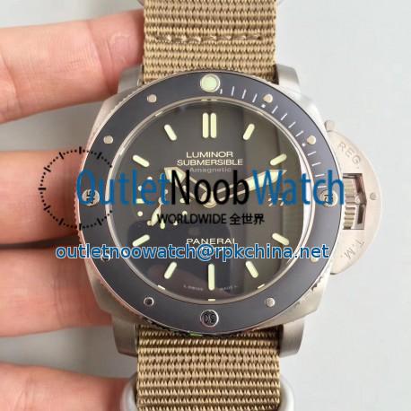 Replica Panerai Luminor Submersible 1950 Amagnetic 3 Days Automatic PAM389 VS Titanium Black Dial Swiss P9000