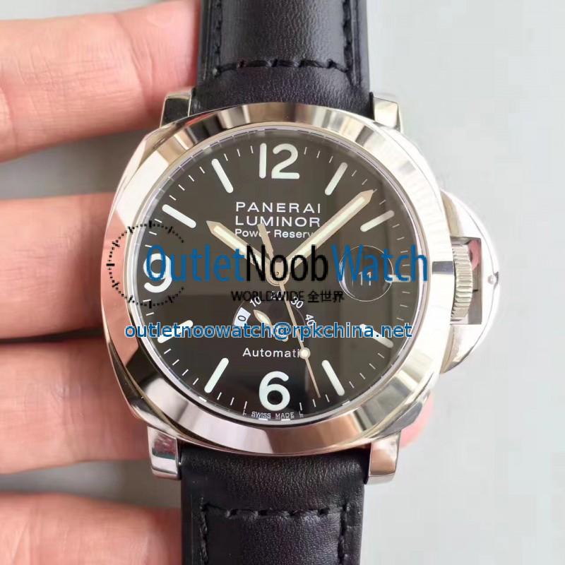 Replica Panerai Luminor Power Reserve PAM027 N Stainless Steel Black Dial Swiss 2824-2