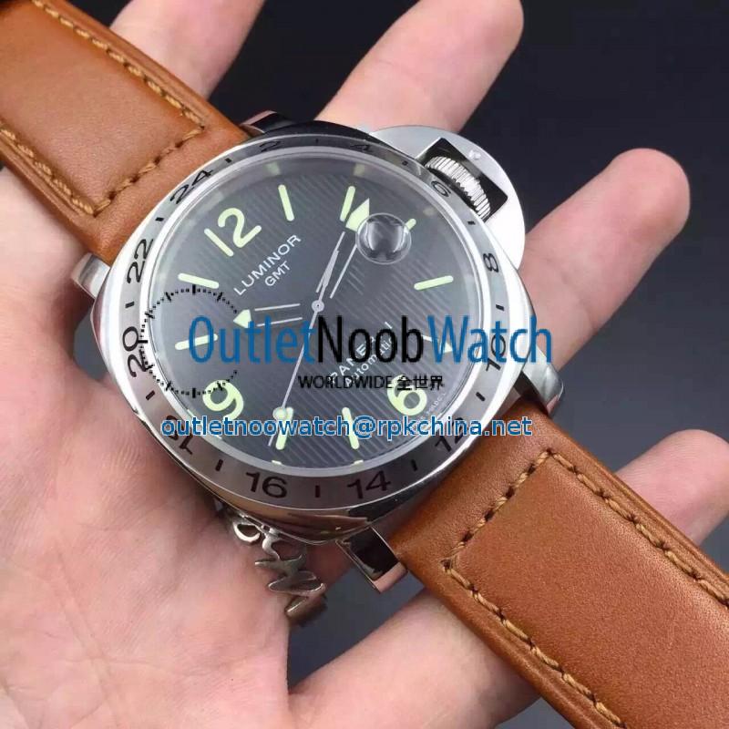 Replica Panerai Luminor GMT PAM029 N Stainless Steel Black Dial Swiss 2836-2