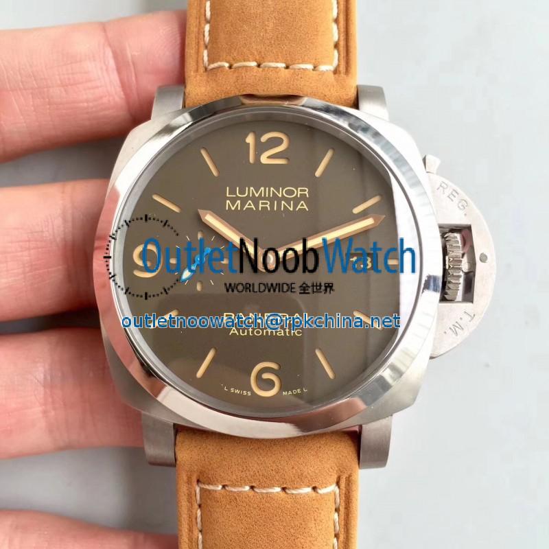 Replica Panerai Luminor Marina 1950 PAM1351 ZF Titanium Brown Dial Swiss P9010