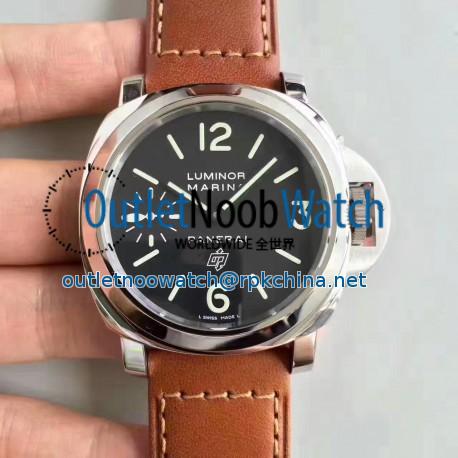 Replica Panerai Luminor Marina Logo Acciao PAM1005 N Stainless Steel Black Dial Swiss OP II