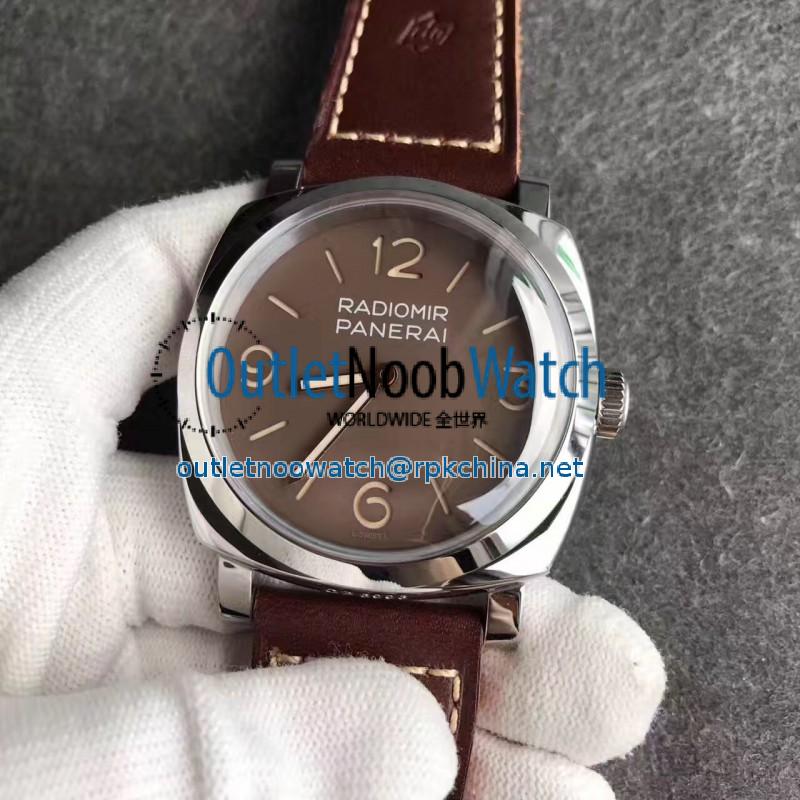 Replica Panerai Radiomir 1940 3 Days Acciaio PAM662 SF Stainless Steel Brown Dial Swiss P3000