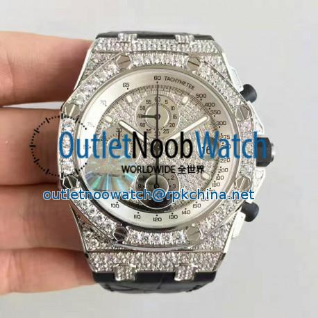 Replica Audemars Piguet Royal Oak Offshore 26067BC.ZZ.D002CR.01 JF V2 Steel & Diamonds Diamond Dial Swiss 7750