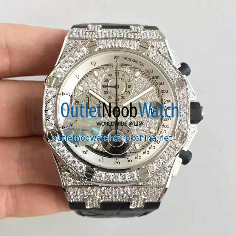 Replica Audemars Piguet Royal Oak Offshore 26067BC.ZZ.D002CR.01 JF V2 Steel & Diamonds Diamond Dial Swiss 7750